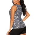 thumbnail image 3 of Balery Daisies Flowers Camiseta sin mangas estampada ligera para mujer, tops de entrenamiento sin mangas, camisetas de yoga transpirables de secado rápido.-XX-Large, 3 of 7