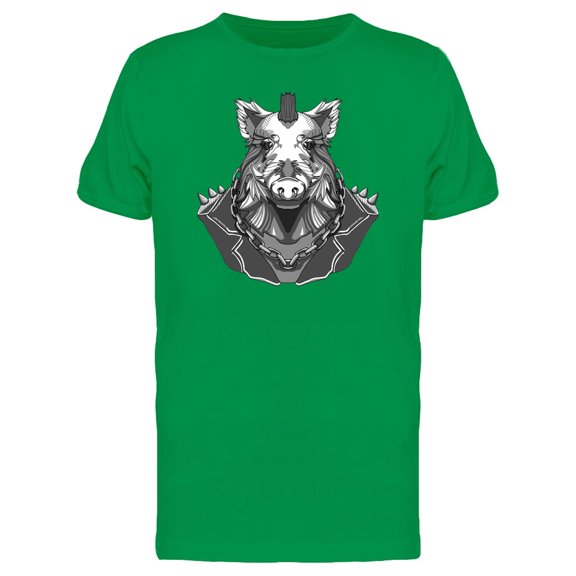 Boar In Biker Jacket Tee Men's -Image by Shutterstock