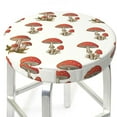 thumbnail image 3 of Easygdp Mushroom Print Easy To Install Bar Stool Covers&Stool Covers Round&Elastic Stool Cover, Barstool Covers,Washable&Bottom With Elastic Edge-14 inch, 3 of 7