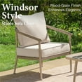 thumbnail image 4 of MF Studio 4-Piece Windsor Style Outdoor Patio Furniture Set, Farmhouse Wood-Grain Metal Outdoor Patio Conversation Set for 5 People, Beige, 4 of 9