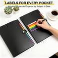 thumbnail image 4 of GARITIN Expanding File Folder 2 Pack, 7 Pocket Letter A4 Document Organizer with Snap Closure & Index Label Stickers, 4 of 7