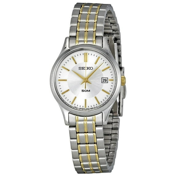 Seiko Women's SXDC39 Dress Silver Tone Dial Quartz Stainless Steel Bracelet Watch