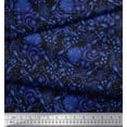 thumbnail image 2 of Soimoi Japan Crepe Satin Fabric Leaves & Floral Artistic Fabric Prints by Yard 42 Inch Wide, 2 of 3