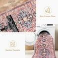 thumbnail image 7 of Findosom 2'x8' Vintage Runner Rug 0.4" Distressed Hallway Rug Non Slip Laundry Runner Rug Decor Rug Washable Runner Rug Kitchen Floor Mat Entryway Rug Runner for Laundry Kitchen Entryway, Pink, 7 of 7