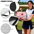 thumbnail image 5 of Uorisanigo Golf Cart Seat Covers for 2 Person Seats, Universal Flowers Cherry Pink Golf Cart Seat Towel Blanket Accessories with 4 Front Pockets, All-Season Protection, 5 of 6