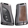 thumbnail image 3 of Key Fob Cover Compatible with Lexus ES IS LS LC NX RX LX RC GX UX TX Leather 3 Button 2018-2025 Keychain Case Holder Protector,Brown-short Keychain, 3 of 9