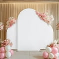 thumbnail image 3 of Arch Backdrop Stand Set of 3, Wedding Arch Cover, Double Sided Round Top and Half Moon Top Stretchy Backdrop for Birthday Parties, Baby Showers, Banquets - 5ft, 7.2ft, 5ft White, 3 of 4