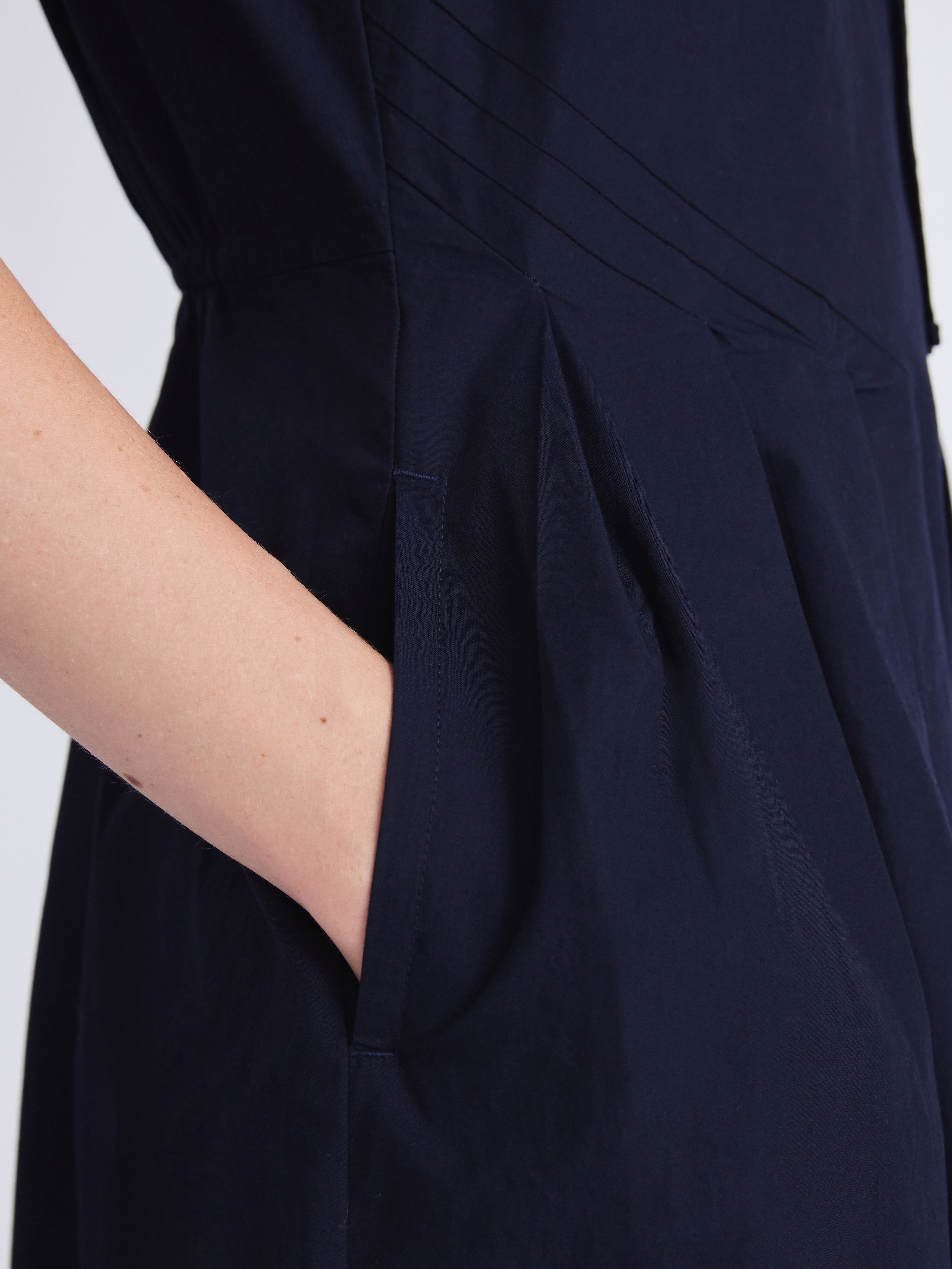 Free Assembly Women's and Women's Plus Zip Front Cotton Maxi Dress with Flutter Sleeves, Sizes XS-4X