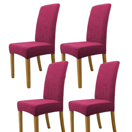 100%Waterproof Chair Covers for Dining Room, Stretch Jacquard Dining Chair Slipcovers Removable Washable Chair Protector for Kitchen, Hotel, Restaurant
