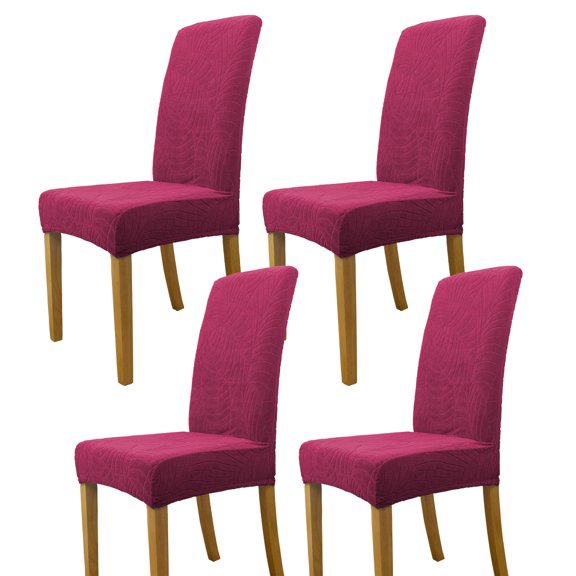 100%Waterproof Chair Covers for Dining Room, Stretch Jacquard Dining Chair Slipcovers Removable Washable Chair Protector for Kitchen, Hotel, Restaurant