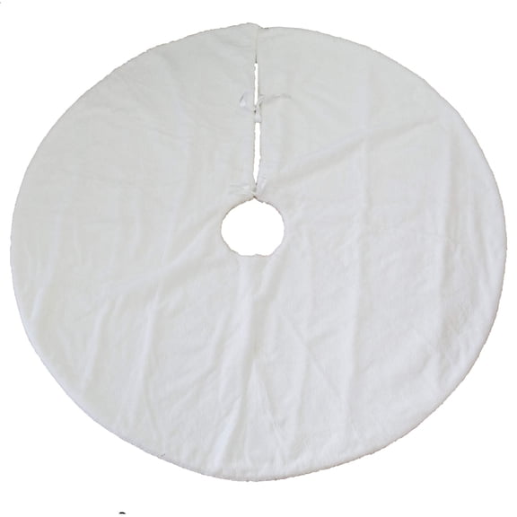 Rumius 55 in. White Christmas Tree Skirt
