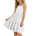 thumbnail image 3 of Diufon Dresses for Girls Spaghetti Strap Flowy Ruffled Layered Sundress Summer Cute Graduation Bridesmaid Dress, 3 of 9