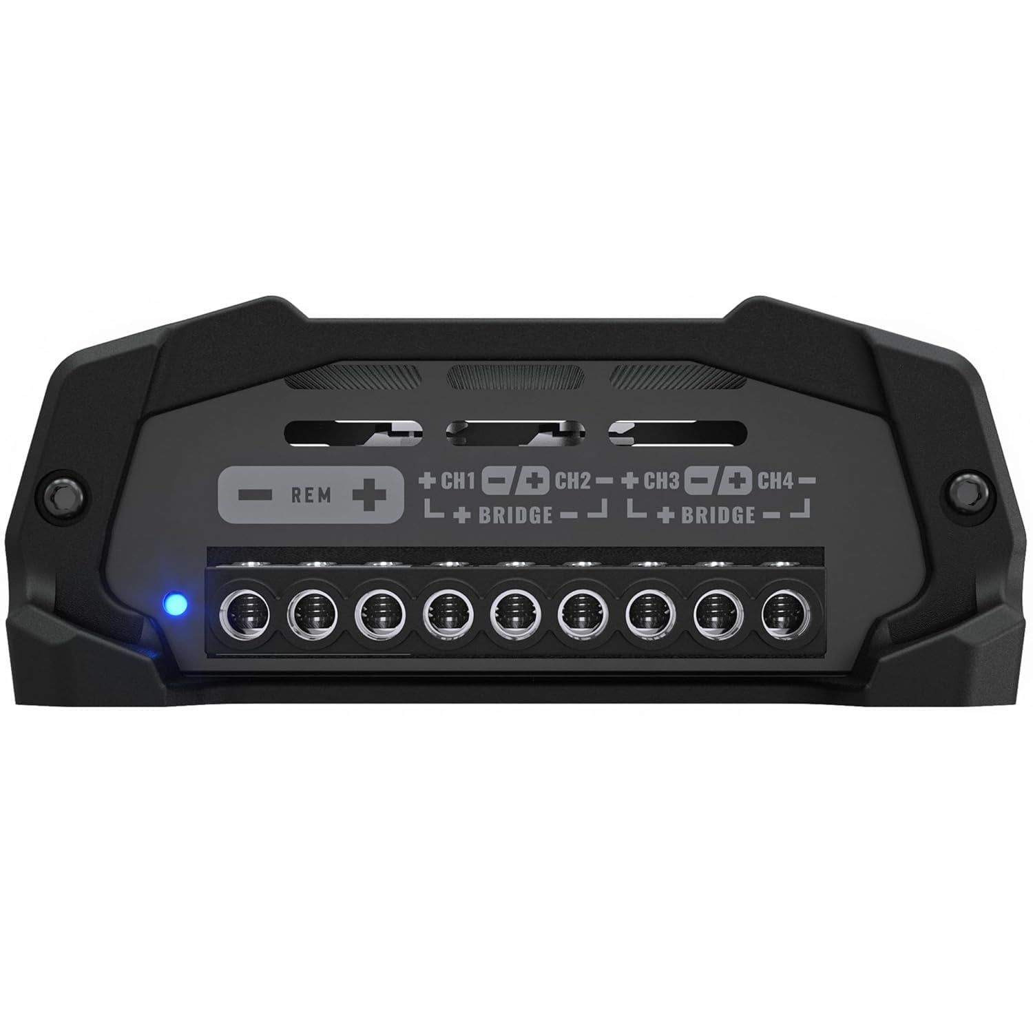 Stetsom HL 400x4 2 Ohms - Compact Digital 4 Channel Amplifier, 400W RMS 400x4, Full Range, High Input, Bass Boost Gain + 14db (Variable Adjustment 30-75hz), Multichannel, Digital Sound, Crossover