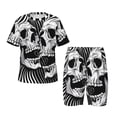 thumbnail image 1 of Balery Psychedelic Skull Illusion Art Conjunto de Pijama Infantil de Manga Corta con Estampado – Ropa de Dormir de Algodón Suave-Medium, 1 of 6