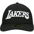 thumbnail image 2 of Men's New Era Black Los Angeles Lakers Team Logo Low Profile 59FIFTY Fitted Hat, 2 of 5