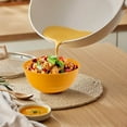 thumbnail image 4 of Wheat Straw Fiber Cereal Bowl | 19.5x9cm Large Plastic-Free Bowl | Dishwasher & Microwave Safe | Stackable Non-Breakable Soup Pasta Bowl | Eco-Friendly Reusable Kitchen Dining Bowls 1-Piece, 4 of 5