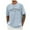 Light Blue, variant on Men's Summer Crew Neck Short Sleeve Oversized T Shirt City Print, Loose Casual, Polyester/Spandex, Multiple Sizes, Washable