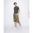 thumbnail image 5 of Ring of Fire Men's Belted 9" and 13" Inseam Twill Cargo Shorts Size 30 to 38 Green Camo-13" Size 32, 5 of 8