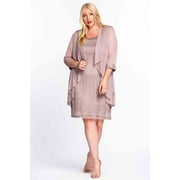 R&M Richards Short Mother of The Bride Dress, Champagne, 6P