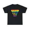 thumbnail image 3 of It's OK to Be Gay Pride Month LGBTQ Rainbow Lesbian Gay Womens Plus Size Tops, 3 of 8