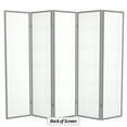 thumbnail image 7 of Red Lantern 6 ft. Tall Double Cross Shoji Screen - Grey - 5 Panels, 7 of 7