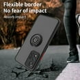 thumbnail image 3 of Shockproof Matte Case For Xiaomi Redmi Note 11 Pro Max  9 10 Poco X3 NFC 9c 9s 8 GT M3 11T F3 9A 9T 5G Metal Ring Holder Cover, 3 of 7