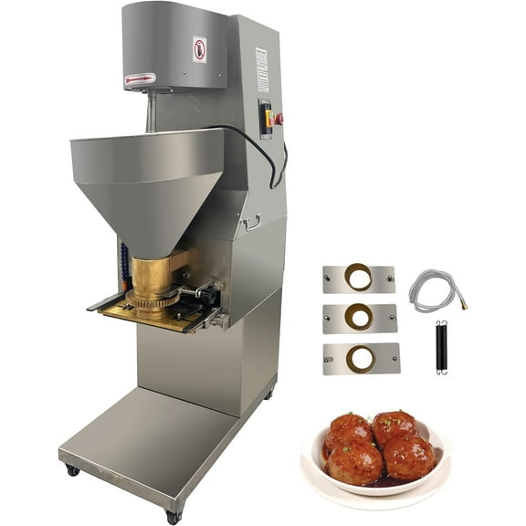 PreAsion Commercial Stainless Steel Meatball Forming Machine with Four Models 45/50/55/60mm Electric Fish Beef Pork Ball Making Tool