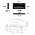 thumbnail image 4 of 36" Electric Fireplace Wall Mounted & in-Wall Recessed, Ultra-Thin Silence Linear Fireplace Heater with 12 Flame Colors, Overheating Protection, Remote Control, 4 of 5