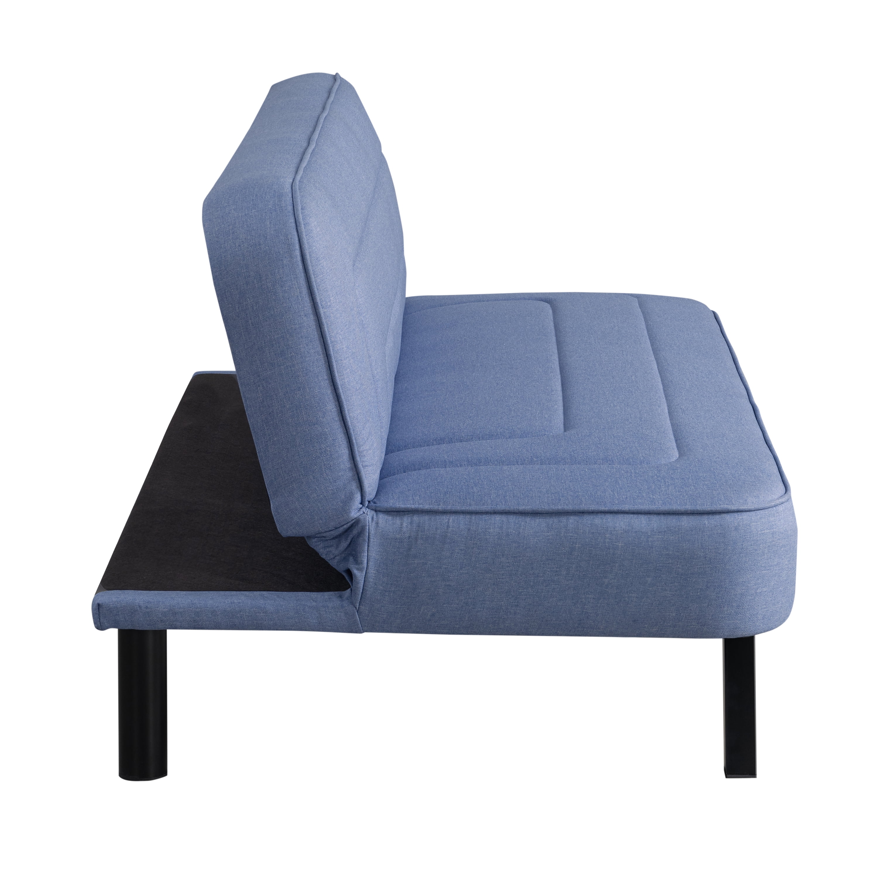 Serta Fletcher Modern Twin Futon, Blue Woven Fabric