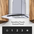 thumbnail image 5 of Tieasy 30-Inch Wall-Mounted Range Hood, 450CFM, Stainless Steel, 3-Speed Exhaust with Dishwasher-Safe Filter, 5 of 9