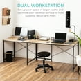 thumbnail image 3 of Best Choice Products 94.5in Modular L-Shaped Desk, Corner Workstation, 2-Person Study Table for Home, Office - Black, 3 of 7