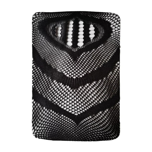 Pantimedias con tirantes para mujer, liguero de encaje negro, lencería, medias hasta el muslo 02 Yuyangstore Medias de red de encaje para mujer