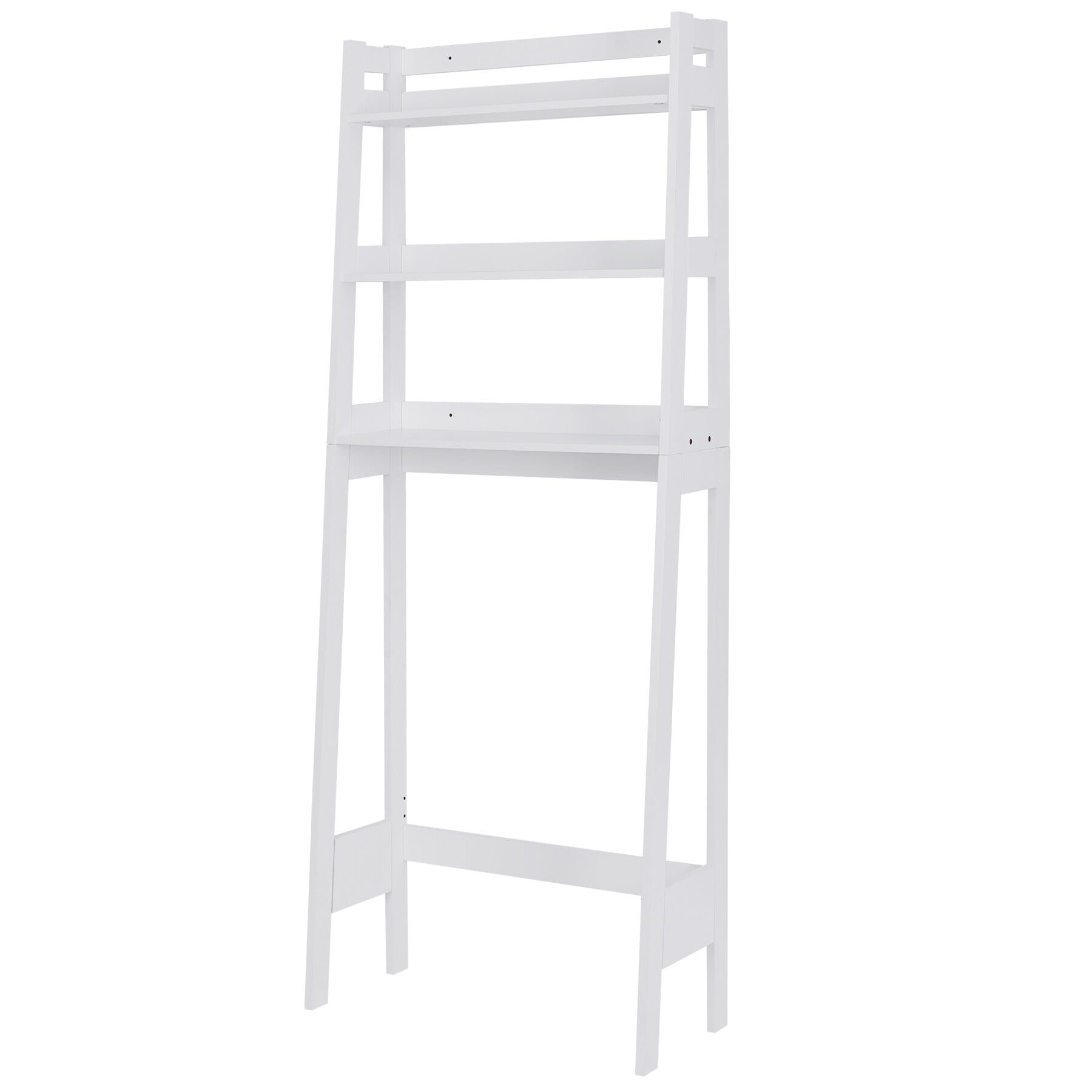 ZENY Over-The-Toilet Storage Shelf 3-Tier Wooden Bathroom Organizer, White
