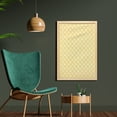 thumbnail image 2 of Abstract Wall Art with Frame, Round Circular Formations with Dots and Streaks Drawn by Hand in Monotone, Printed Fabric Poster for Bathroom Living Room, 23" x 35", Earth Yellow White, by Ambesonne, 2 of 2
