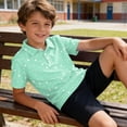 thumbnail image 2 of Grblisyd Polo Shirts for Boys Button Down Shirt Short Sleeve Uniform Shirt Solid Back to School Tops, 2 of 6