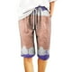 thumbnail image 4 of Pantalones cortos sueltos casuales de mujer de moda cintura elástica bolsillos de verano pantalones de impresión Fridja fhjkhfk459978, 4 of 4