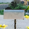 thumbnail image 5 of Metal Mailbox Topper Human Bicycle Pattern Double Sided Plaque Address Sign Black Metal Art for DIY, 5 of 7