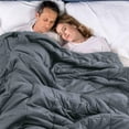 thumbnail image 3 of Easyum Weighted Soft Cotton Bed Blanket, Queen Size - Machine Washable Deep Sleep Reduce Anxiety, 3 of 5