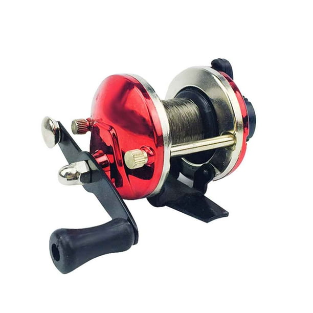 Mini Bait Casting Spinning Boat Ice Fishing Reel Winter Fish Rod Wheel  Baitcast Roller Coil Wire Line 