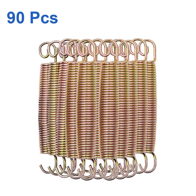 Costway 90pcs 7'' Silver Heavy-Duty Galvanized Trampoline Spring High Tensile All Weather