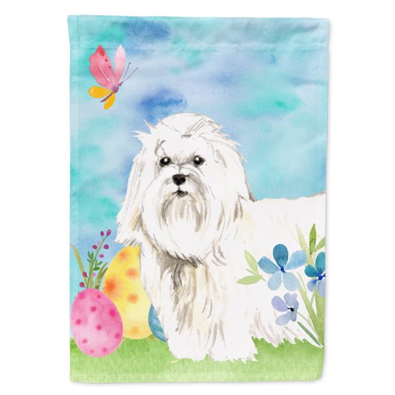 Carolines Treasures CK1908GF Easter Eggs Maltese Flag Garden Size  Small multicolor