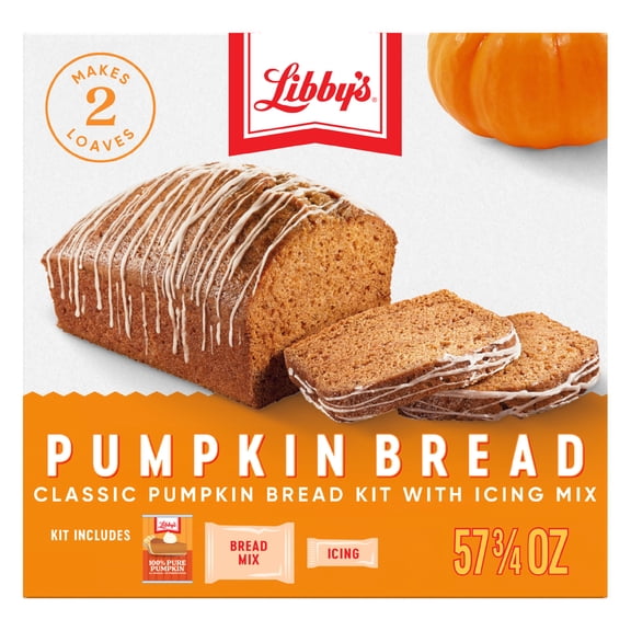Libby's Pumpkin Bread Kit With Icing Baking Mix Dessert, 57.75 oz Box