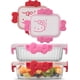 thumbnail image 1 of Sanrio Hello Kitty - Recipient de vidrio triado con tapas, 2 recipient de almacenamiento de vidrio herméticos con tapas para cocina, recipiente reutilizable para preparar comidas para, 1 of 5