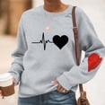 thumbnail image 2 of Enjoytime Sweatshirts for Women Trendy Print Long Sleeve Pullover Tops Fall Winter Fashion Casual Sweatshirt Gray S, 2 of 5