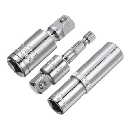 

Uxcell 3/8 Drive 10mm Deep Socket Swivel Joints Hex Shank Impact Driver Adaptor Set