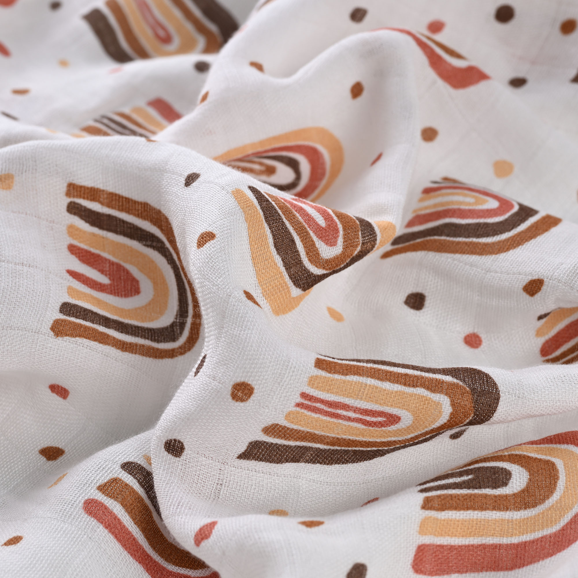 Gllquen Baby Muslin Swaddle Blankets, 6-Pack Rainbow photo 6