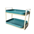 thumbnail image 3 of 2 Tier Storage Rack Makeup Organizer Large Capacity Removable Desk Organizer Rack Display Shelf for Dorm Desktop Cosmetic Bathroom Office green, 3 of 9