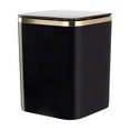 thumbnail image 2 of AuroraX Small Desk Trash Can with Lid Wall Mounted 2.3L Black Garbage Container Basket Plastic Minimalist Garbage Bin for Dormitory Bedroom Office, 2 of 6
