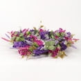 thumbnail image 6 of Lighted Lavender Wreath for Front Door 15.7" Colorful Daisy Wreath Spring Summer Wreaths Artificial Wild Flower Greenery Leaves Wreath for All Seasons Farmhouse Home Wall Indoor Outdoor Window Decor, 6 of 9