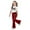 Brick Red, variant on WOYY Big Girls Casual Outfits Bow Short Sleeve T-Shirt Flare Pants Set, Sizes 9-10